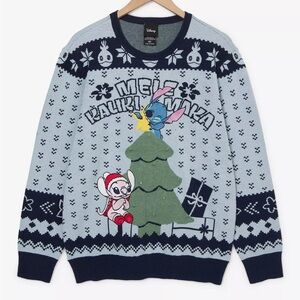 Disney Lilo & Stitch Angel & Stitch Christmas Tree Holiday Light-Up Sweater